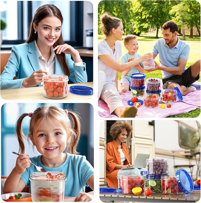 Freezer Storage Containers - (6 Pack-16 Oz)